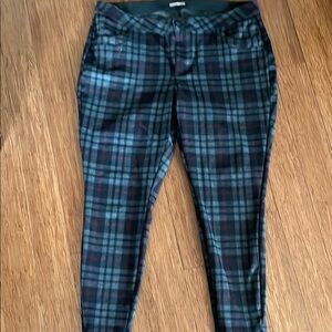 Maurices Plaid Ankle Pants - Blue and Black